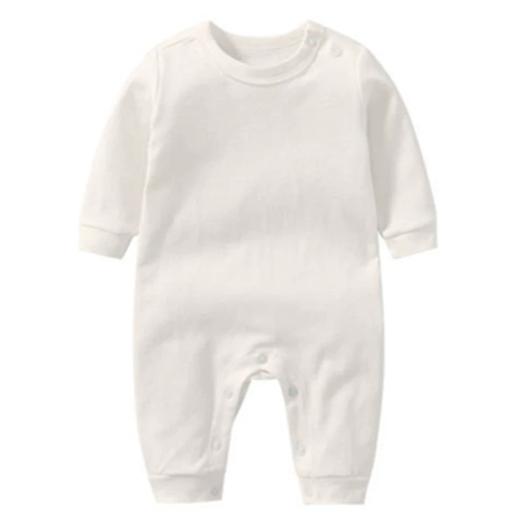 Детский комбинезон с длинным рукавом, пижама, демисезонный solid bodysuit для новорожденного