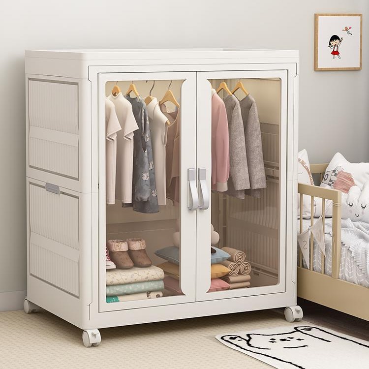 衣柜卧室家用简易组装挂衣柜防尘加厚可折叠儿童大人柜隔断柜衣橱