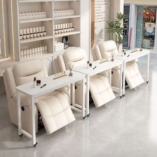 Movable Manicure Table Single-Layer Japanese Manicure Sofa Table with Wheels Modern Simple Cross Sofa Table Manicure Table