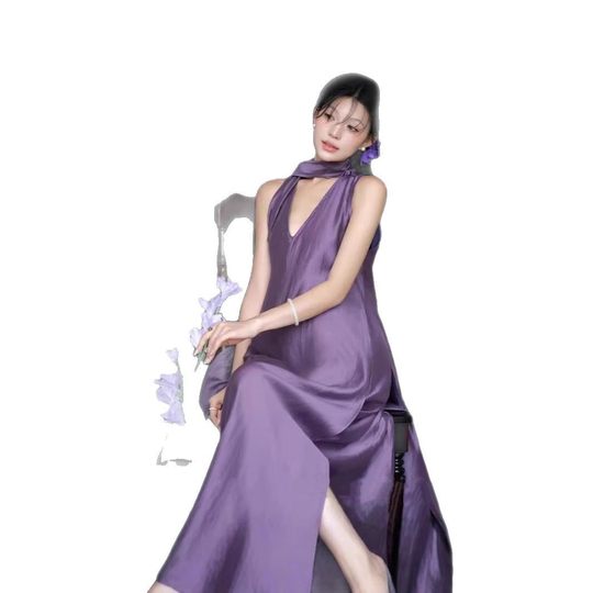 Photo Studio New Pregnant Women Photography Clothing Simple Fashion Pregnant Mommy Photo Clothing Pure Sexy Advanced Purple Clothing