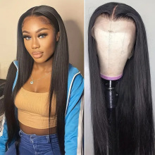 13*4 Straight Lace Frontal Wig Human Hair 蕾丝女长直发全头套