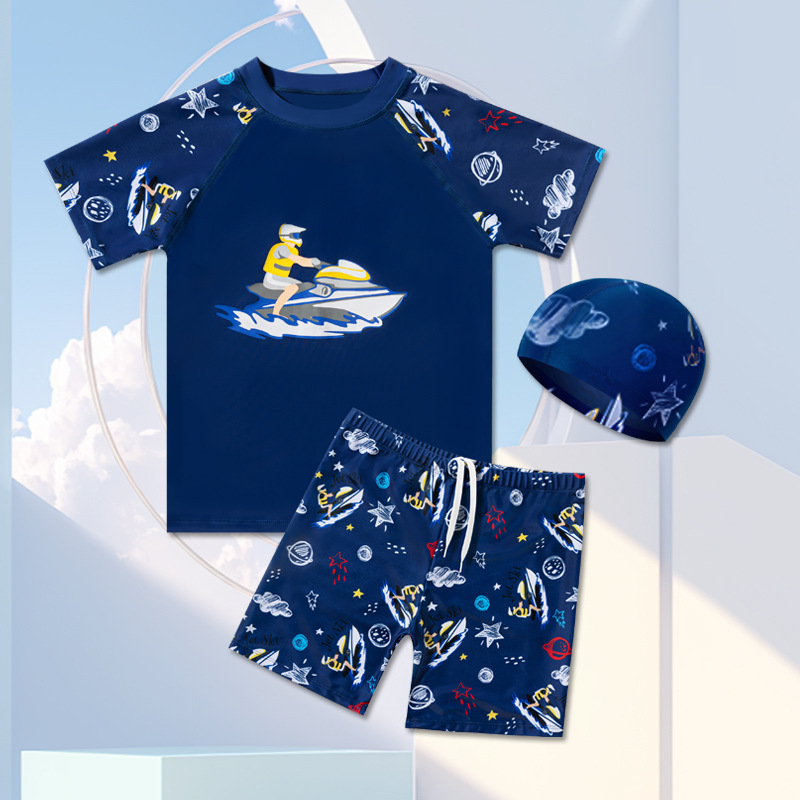 Children's Swimwear Wholesale Boys' Big Children's Summer Swimwear Baby Split Boys Swimming Trunks 2024 New Quick Dry