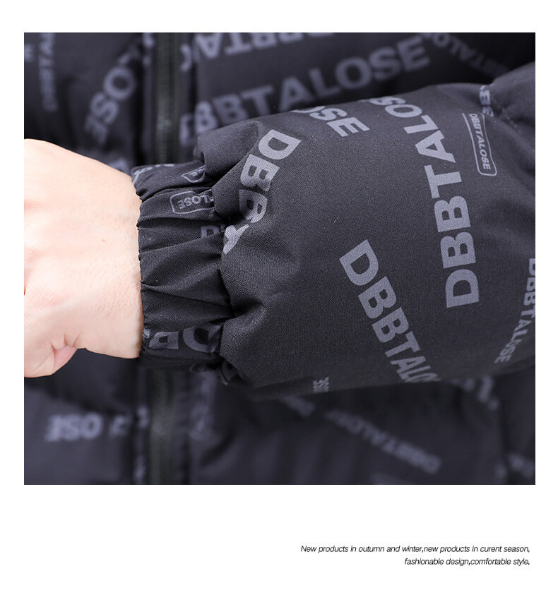 Men's Winter Down Jacket Patchwork Cotton Coat For Men_voghion.com