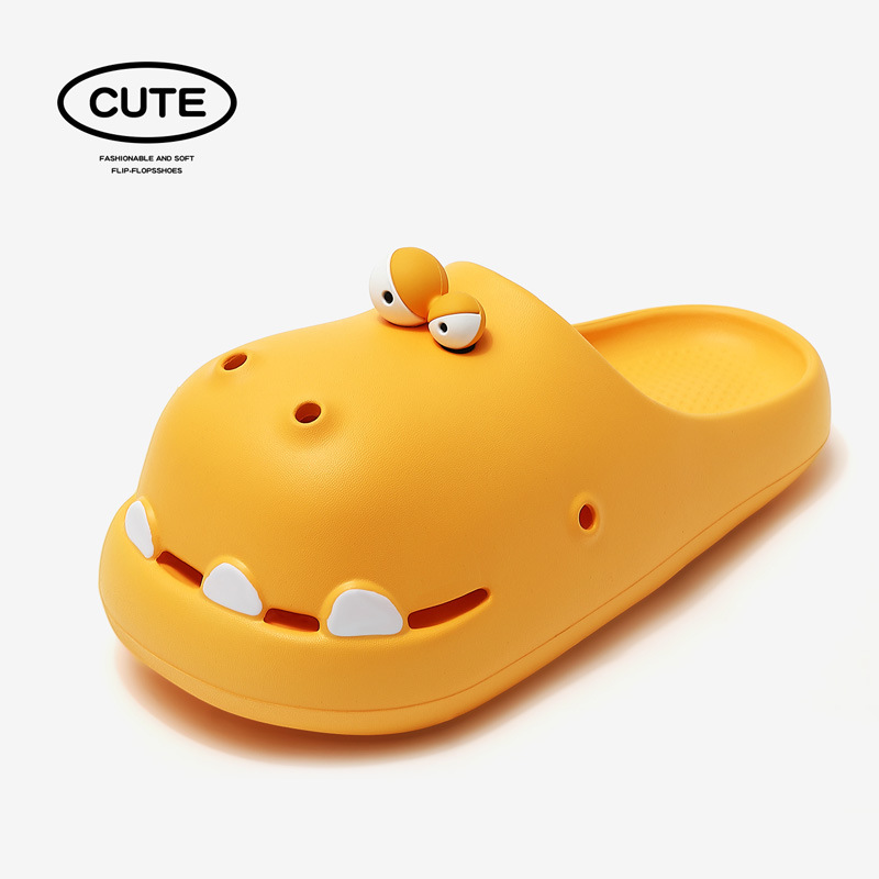 Summer Cute Cartoon Dinosaur Thick-Soled Slippers for Women, Soft-Soled for Home Use, Non-Slip, Comfortable and Breathable Summer Cute Cartoon Dinosaur Thick-Soled Slippers for Women, Soft-Soled for Home Use, Non-Slip, Comfortable and Breathable