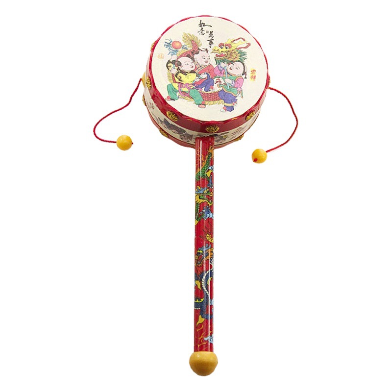 El traqueteo de goma suave del traqueteo del estilo chino de la venta caliente del supermercado puede morder 0-1 años juguetes educativos audio-visuales del bebé