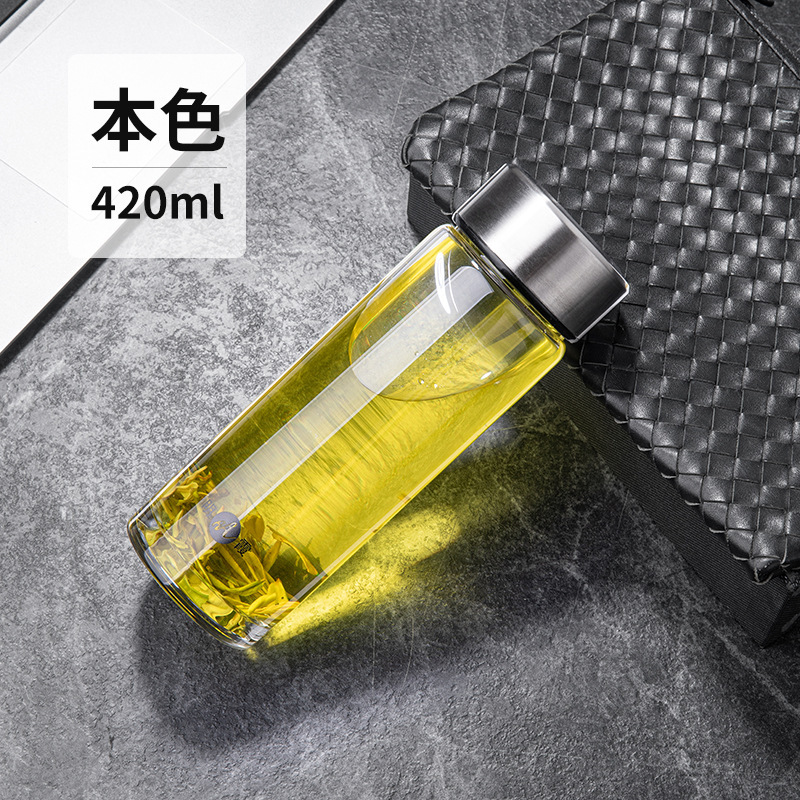 明霞単層グラス男性携帯車載カップ家庭用透明カップ|undefined