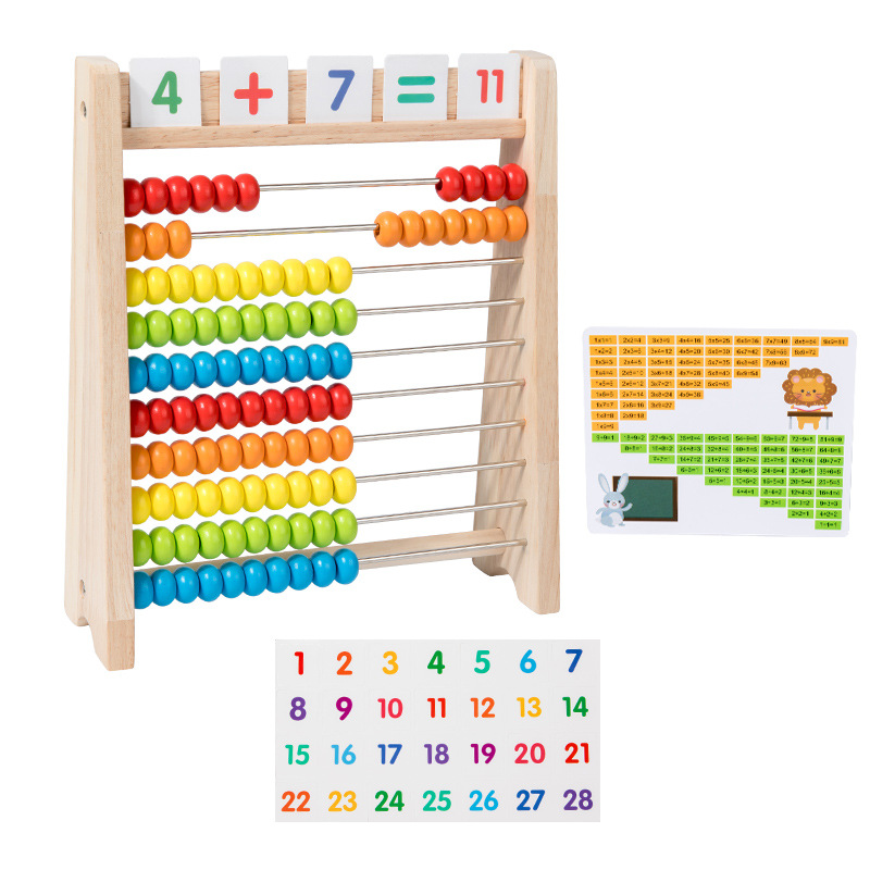 Marco de cálculo Montessori Matemáticas suma y resta número número artefacto ábaco aritmético ayudas didácticas para niños pequeños