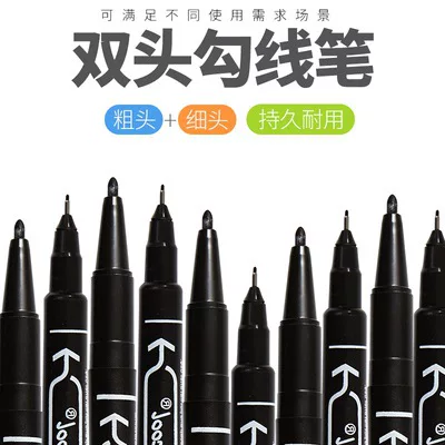 Black art liner, quick dry water-based pen