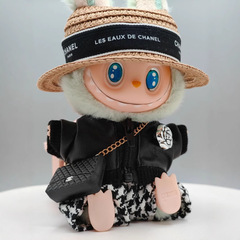 【洋服のみ】ラブブ シットオンパーティーリトルレザーウェア 15cm マカロンビニールドール服セット