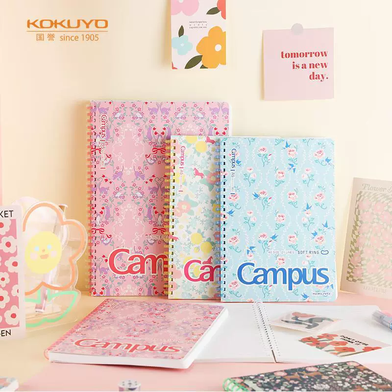Блокнот KOKUYO Campus Kato Wood Series A5/B5, мягкая пружина, 80 страниц в линейку