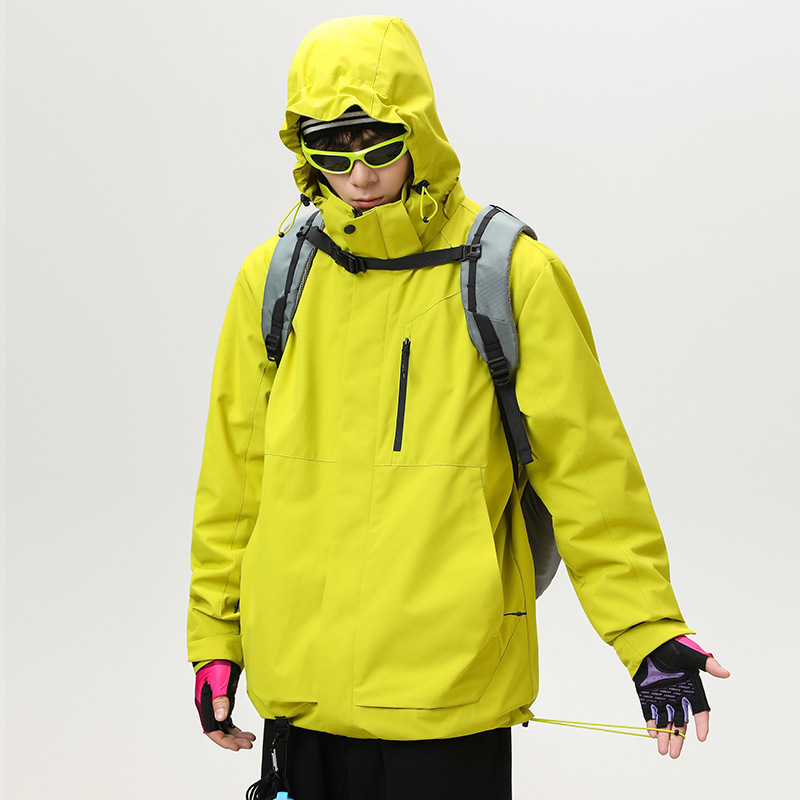 杰克传洋户外三防冲锋衣三合一可拆卸登山夹克男外套女防风耐磨|undefined
