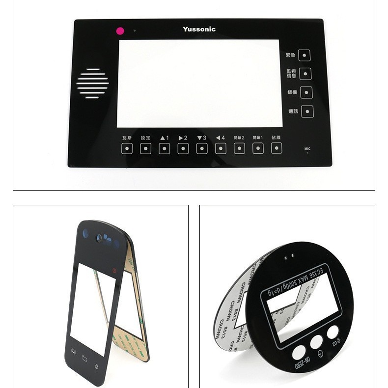 pvc控制面板 丝印pc薄膜开关面贴 透明pvc面贴铭牌加硬亚克力镜片