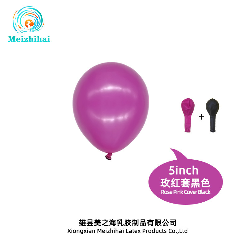 Meizhihai cubierta roja globo de látex negro decoración de cumpleaños de alto nivel escenario de fiesta personalizada
