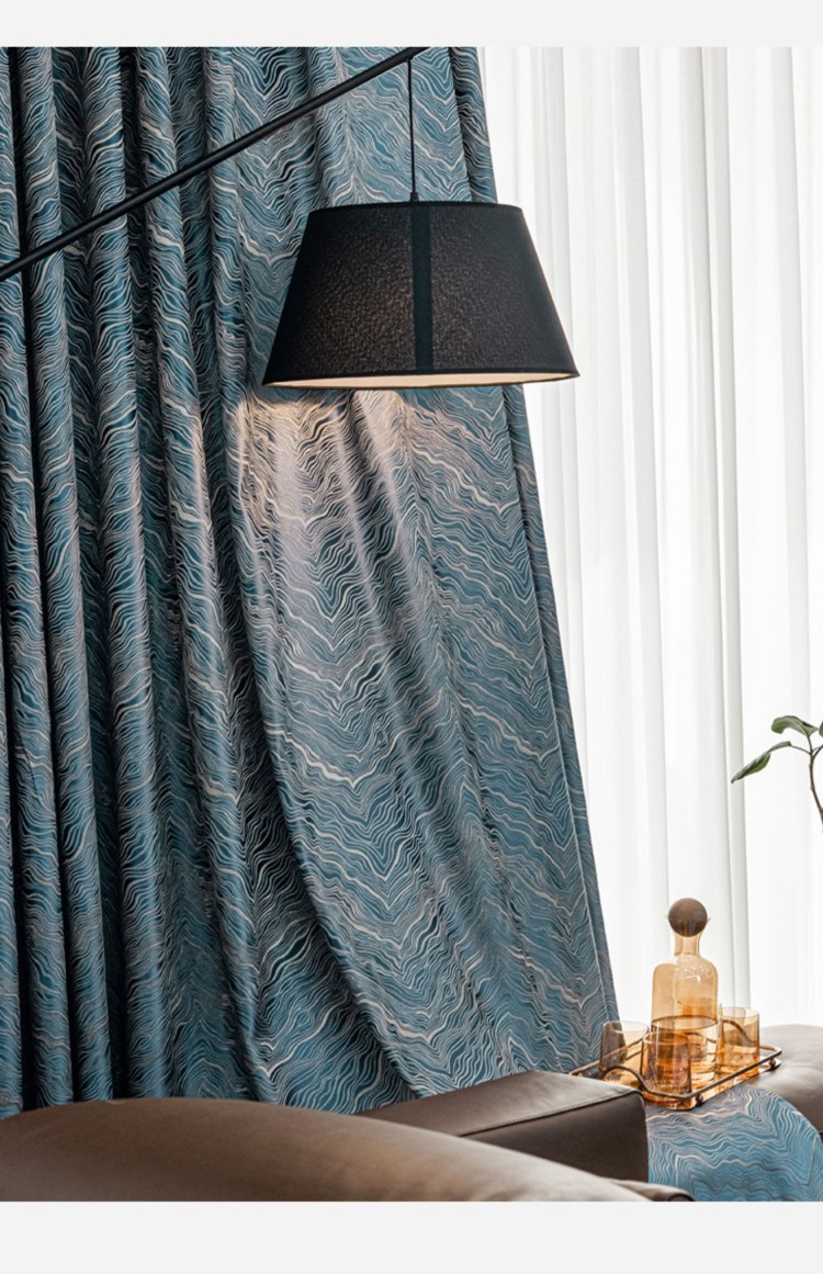 High-Precision Texture Jacquard Curtains for Living Room and Bedroom Modern Nordic Luxury Window Drapes Thicken Custom Decor