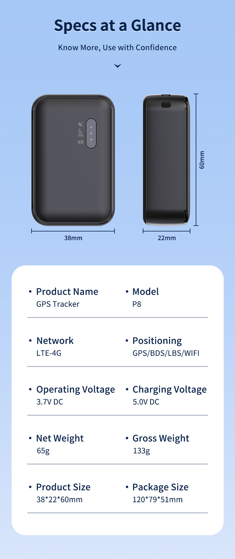 GPS tracker, low power consumption, portable, 4G, Beidou positioning, for car anti-theft, pet tracking, and personal safety, preventing loss