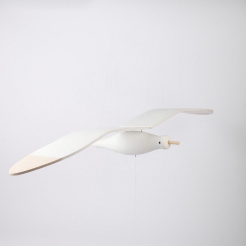 木製の飛んでいるカモメリビングルームバルコニー窓空中ペンダント子供部屋アートクリエイティブハンギングペンダント|undefined