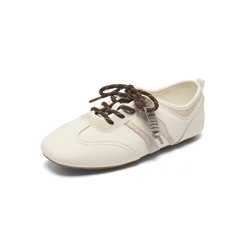 Zapatos de entrenamiento de ballet para mujeres 2025 nuevos deportes de otoño zapatos blancos ligeros zapatos de carreras planas