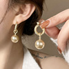 Elegant brand earrings from pearl, light luxury style, french style, Chanel style