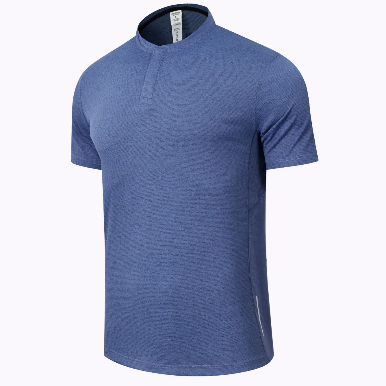 Primavera y verano nuevos productos deportivos secos rápidos camisetas masculinas sueltas de cuello Henry de manga corta ropa de entrenamiento físico ropa de tenis transfronteriza