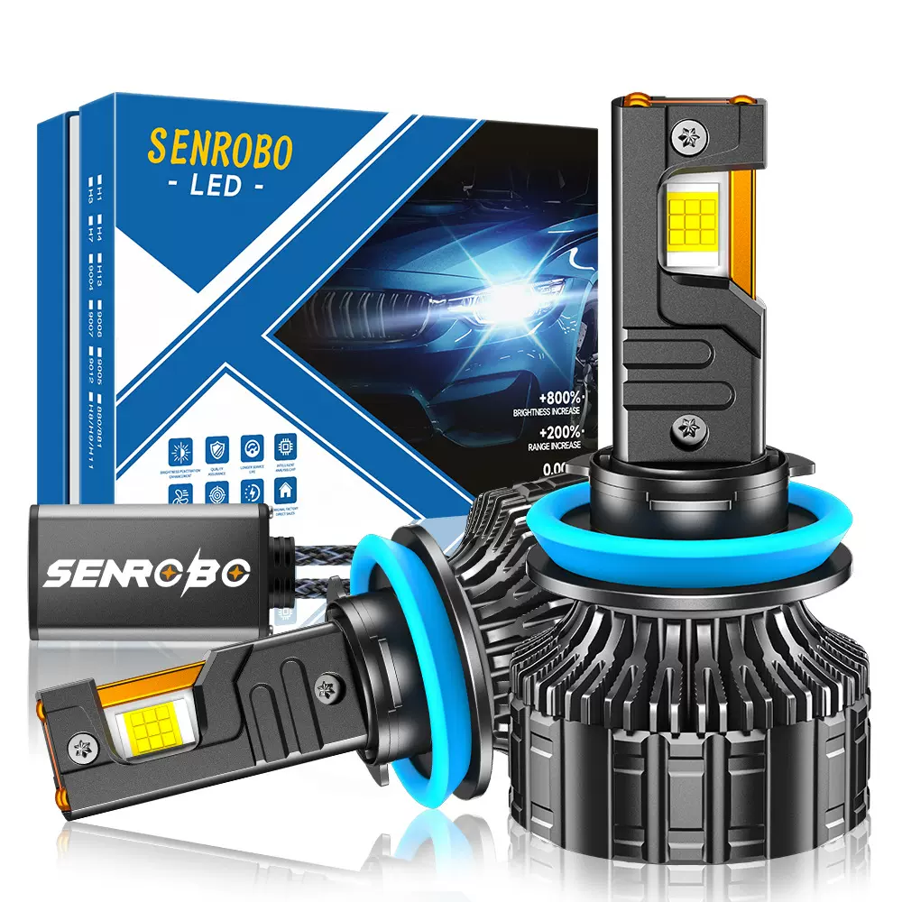 SENROBO三铜管大功率190W汽车led前照灯升级改装H1H7H4H11 9005