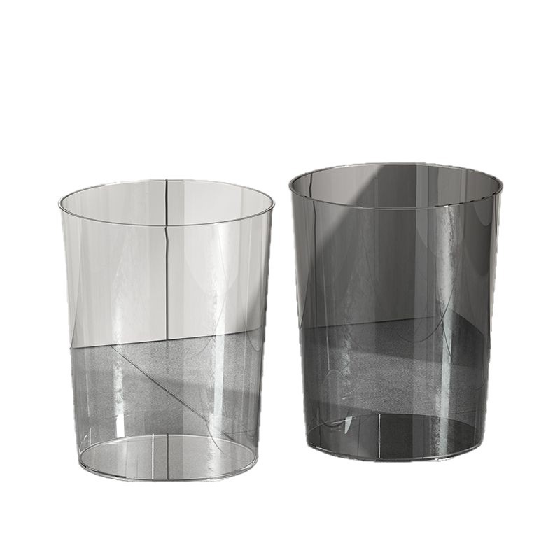 Basura transparente doméstica lujosa ligera dormitorio transparente inodoro simple sala de estar oficina despierta gran canasta