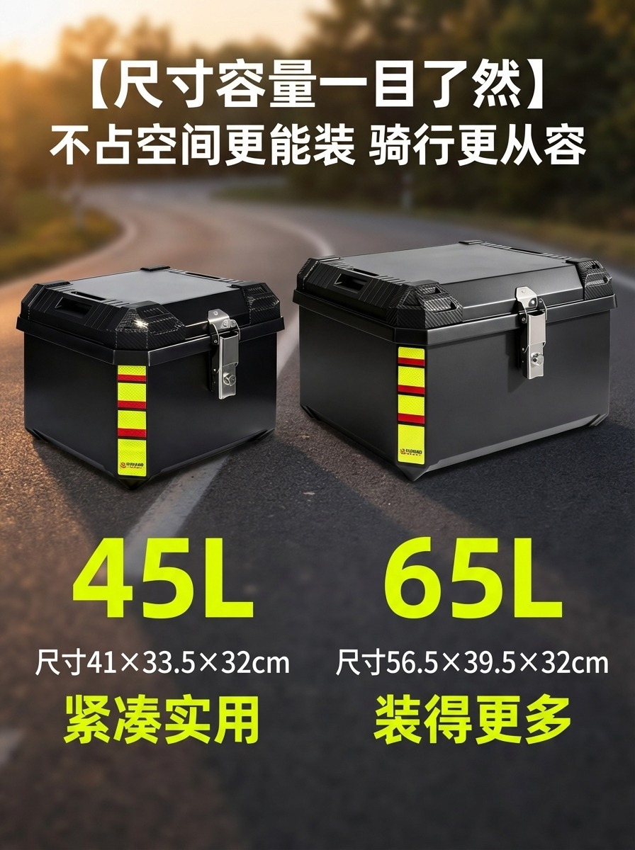 Coolqi Bao Motorcycle Electric Vehicle Trunk Is Large-Capacity, Waterproof, Quick-Release, Thickened, Durable, Stable, with No Abnormal Noise, and More Secure