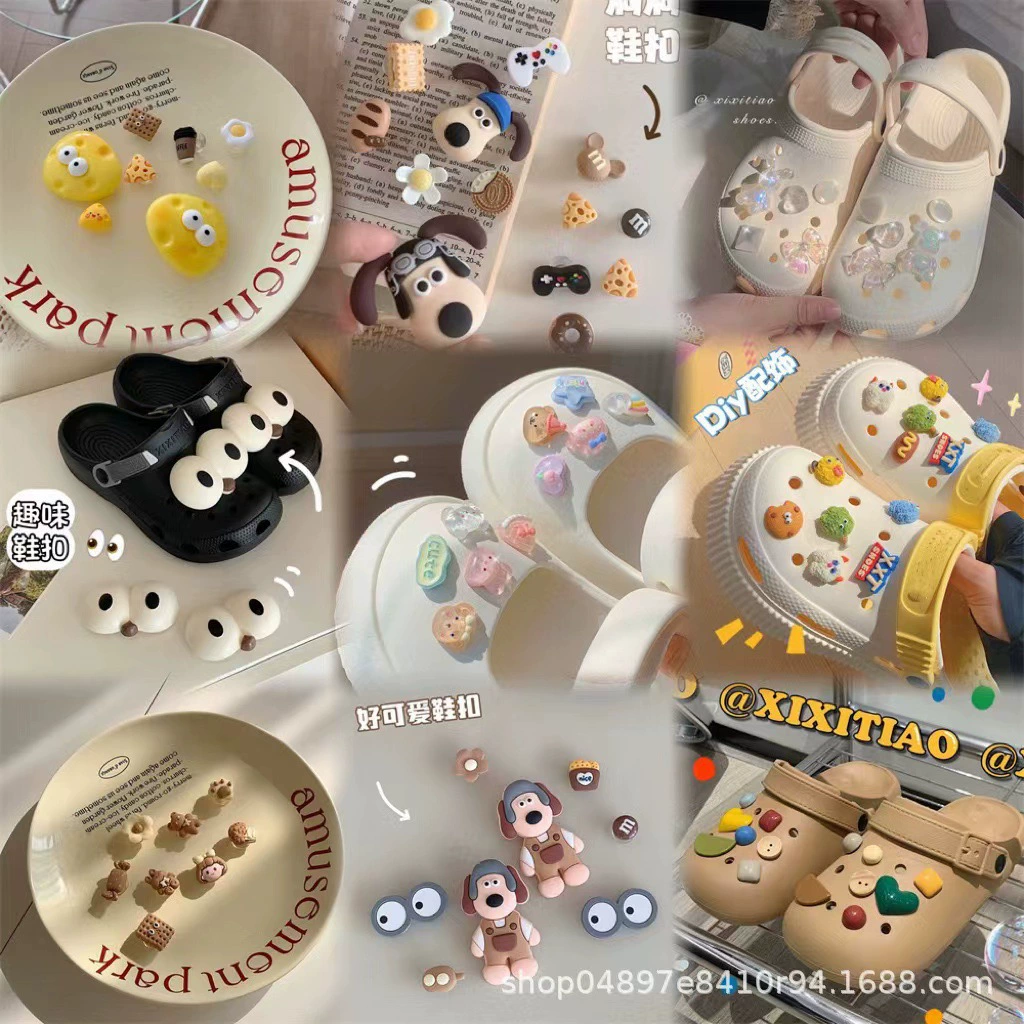 Новая модель пещерная обувь аксессуары милые diy стерео туфли пряжка мультфильм обувь цветок съемная дыра декоративная пуговица оптом