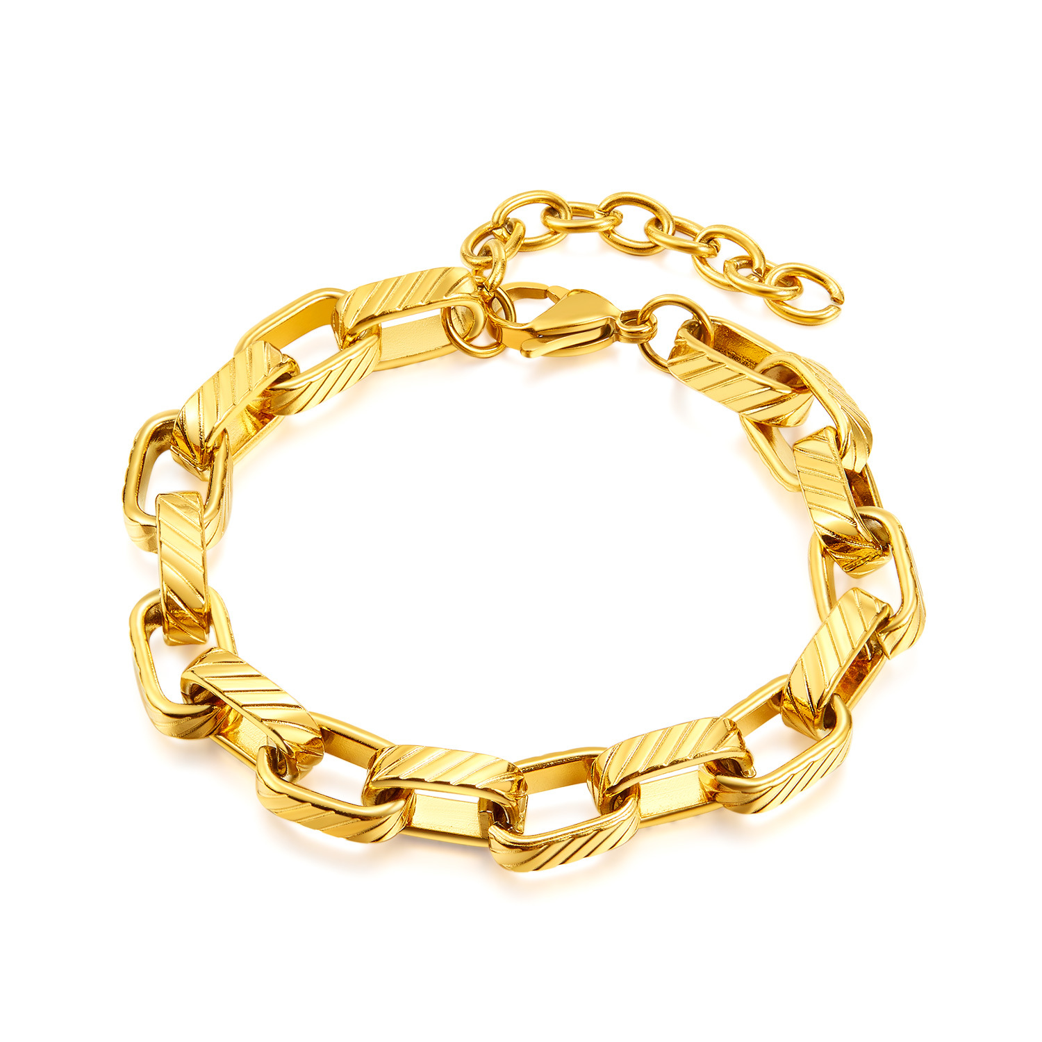 Titanium Bracelet Chain Link For Men And Women Modern Accessory_voghion.com