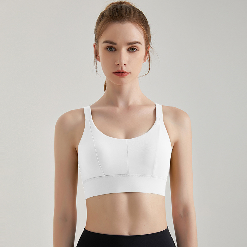 Wiman ropa interior deportiva femenina a prueba de choque correr alta intensidad ropa exterior hermosa espalda reunida delgada chaleco de yoga de una taza