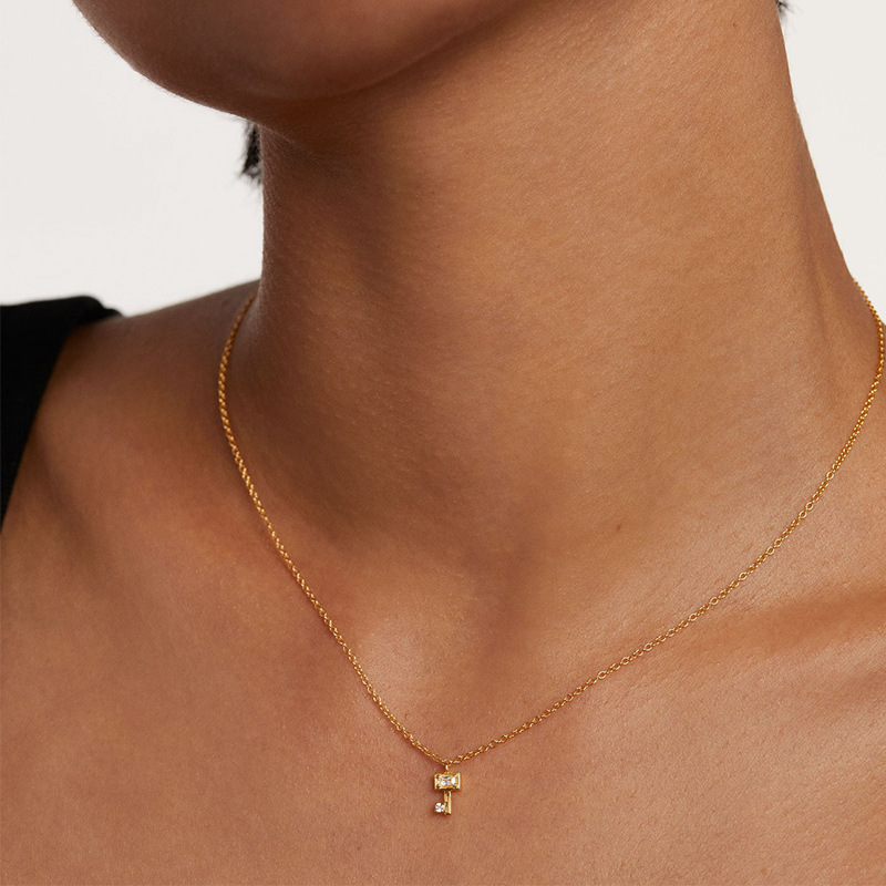 5g Weight 925 Sterling Silver Pendant Material Zircon Inlay Material Pendant Necklace Classification cable chain Chain Type 1 Piece Quantity Daily Occasion 925 Sterling Silver Material Heart Shape, Key, Lock Pattern Couple Gender Simple Style Style Plating, Inlay Craft 925 Sterling Silver Zircon Cable Chain Plating Inlay Heart Shape Key Lock Pendant Necklace 12
