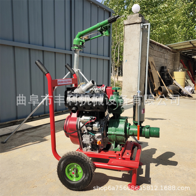 移动手推高压喷灌泵 186四寸柴油自吸泵 农田灌溉柴油喷灌泵