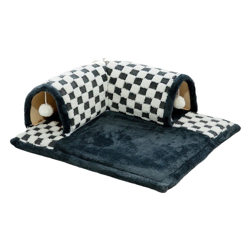 Nido de gato nido de perro otoño e invierno cálido túnel nido de gato nido jugable dormir