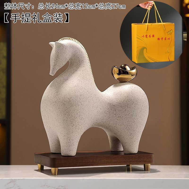 新しい中国風の馬の装飾品、リビングルーム、玄関ホール、ワインキャビネット、書斎、デスクトップ装飾、新築祝い、開店祝いのギフト、馬がすぐに完成します∑|undefined