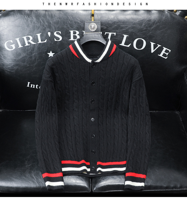 Herren Strickjacke Slim Fit Trendiges Casual Strick Cardigan_voghion.com