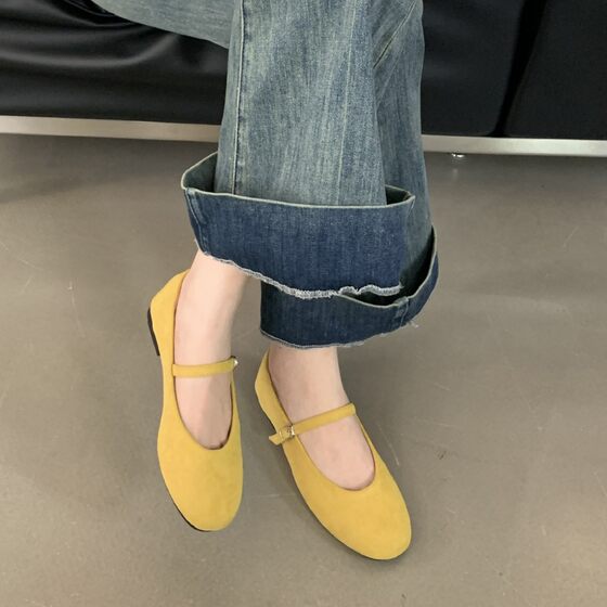 Flat Retro Small Red Single Shoes Fairy Shoes 2025 New Summer Ballet Shoes with Skirt Mary Jane Shoes