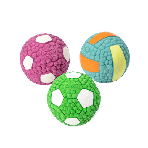 Yite Pet Products Latex Sound Ball Series Football Volleyball Interactive Relief from Boredom, Bite-Resistant and Stress-Relieving Teething Dog Toy