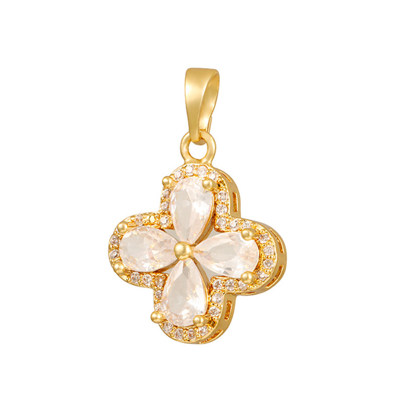 Joyas transfronterizas colgante de rubí esmeralda ligero de lujo accesorios de acero de titanio collar no decolor cadena clavícula
