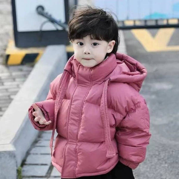 Fuchsia down jacket with down