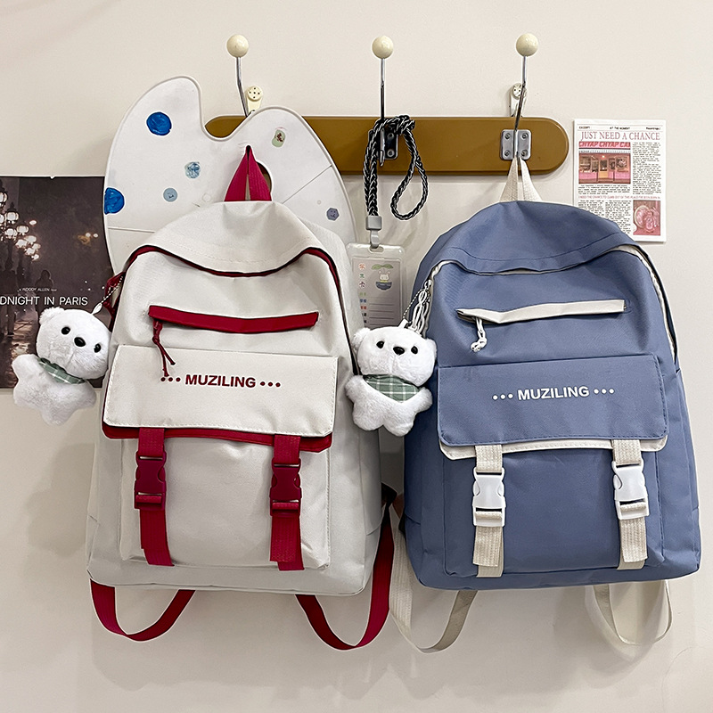 Korean Style Large Capacity Backpack Trendy Campus Schoolbag Junior Senior high school College Student Backpack Travel Bag Leisure Computer Bag