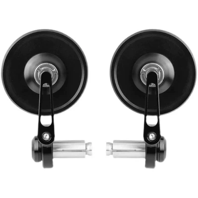 Suitable for Triumph Scrambler 1200 XC Reflector Retro Rear View Mirror Personalized Modified Hand Handle Mirror (Motorcycle rearview mirror) - 214-handle-round-mirror-black