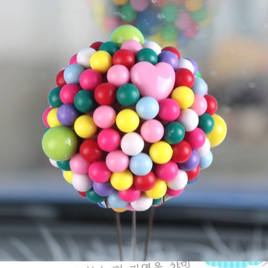 Flying House Travels Creative Flying House Globos hechos a mano adornos de coche de bricolaje lindo globo casa chica coche coche