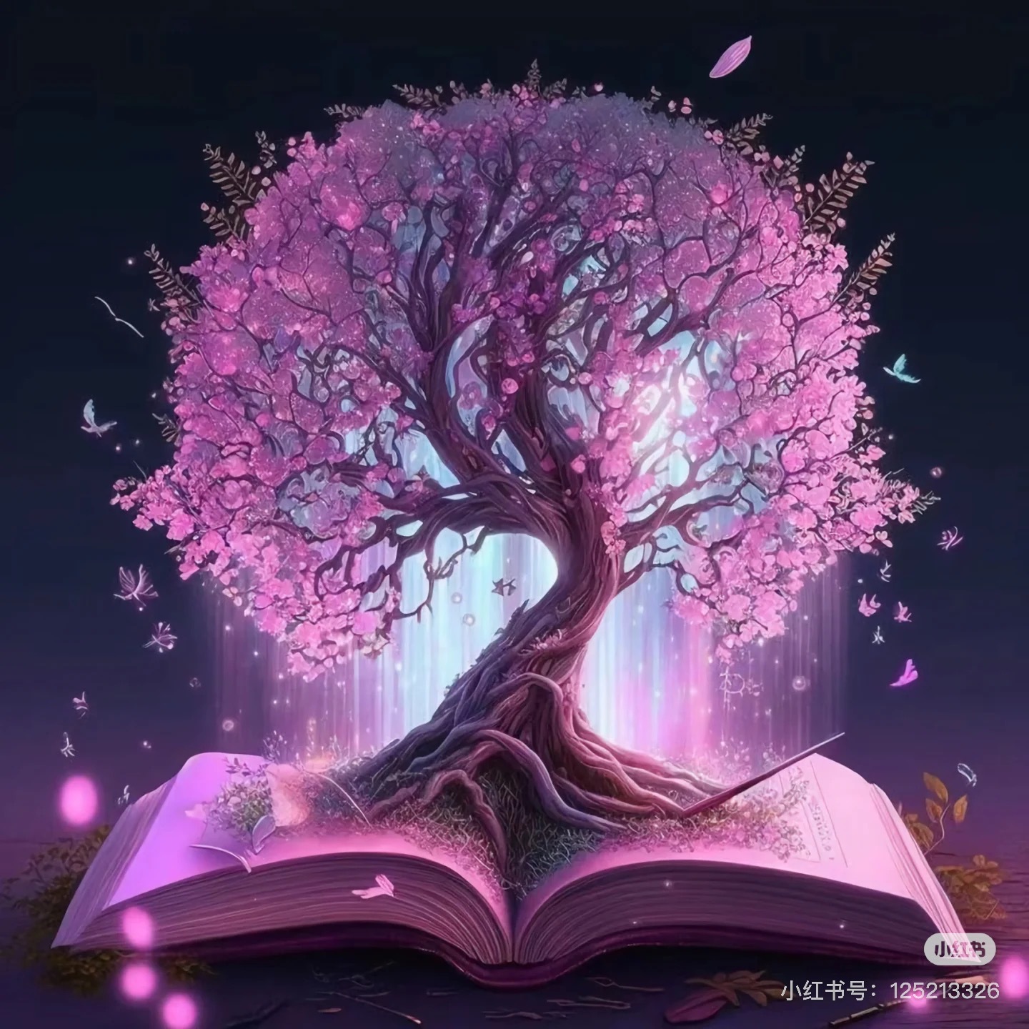 Pequeño libro rojo nuevo lleno de pintura de diamante árbol de vida DIY bordado de diamante pintura decorativa sala de estar fábrica de suministro transfronterizo al por mayor