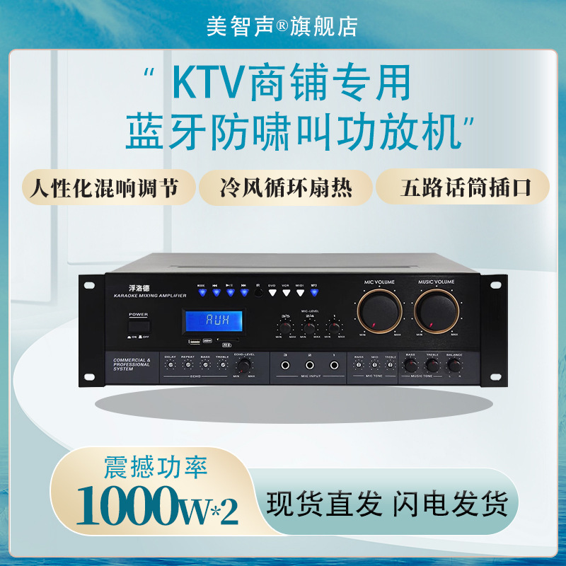 プロフェッショナルKTVパワーアンプ、Bluetooth会議用カラオケ、ハイパワー、アンチハウリング、カードパックパワーアンプ、オーディオアンプ|undefined