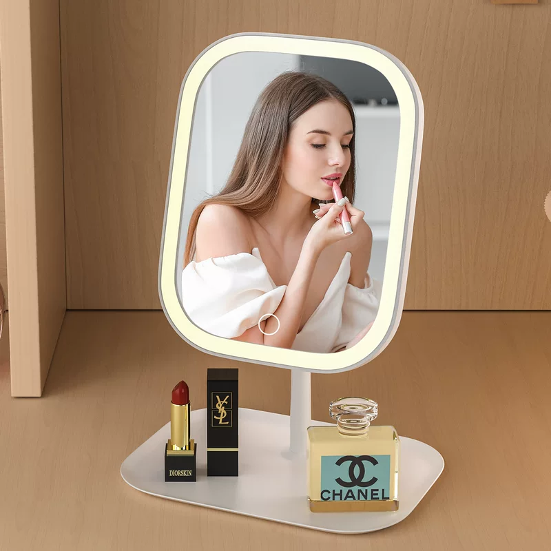 LED folding fill light with light, table handheld mirror for students, internet celebrity