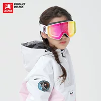 Детские лыжные очки Двойные туманные столбные снежные очки на открытом воздухе Мужские и женские альпинистские очки