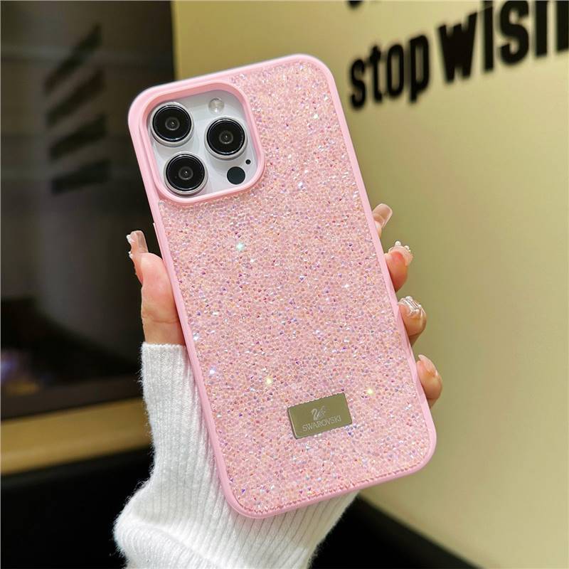奢华闪钻适用苹果17ProMax手机壳iPhone15电镀潮牌高级水钻16全包|undefined