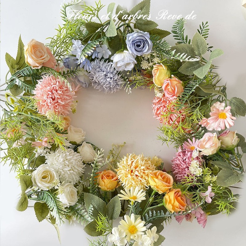 假花仿真花束小清新拉丝玫瑰绣球绢花塑料花干花捧花婚庆装饰摆设|undefined