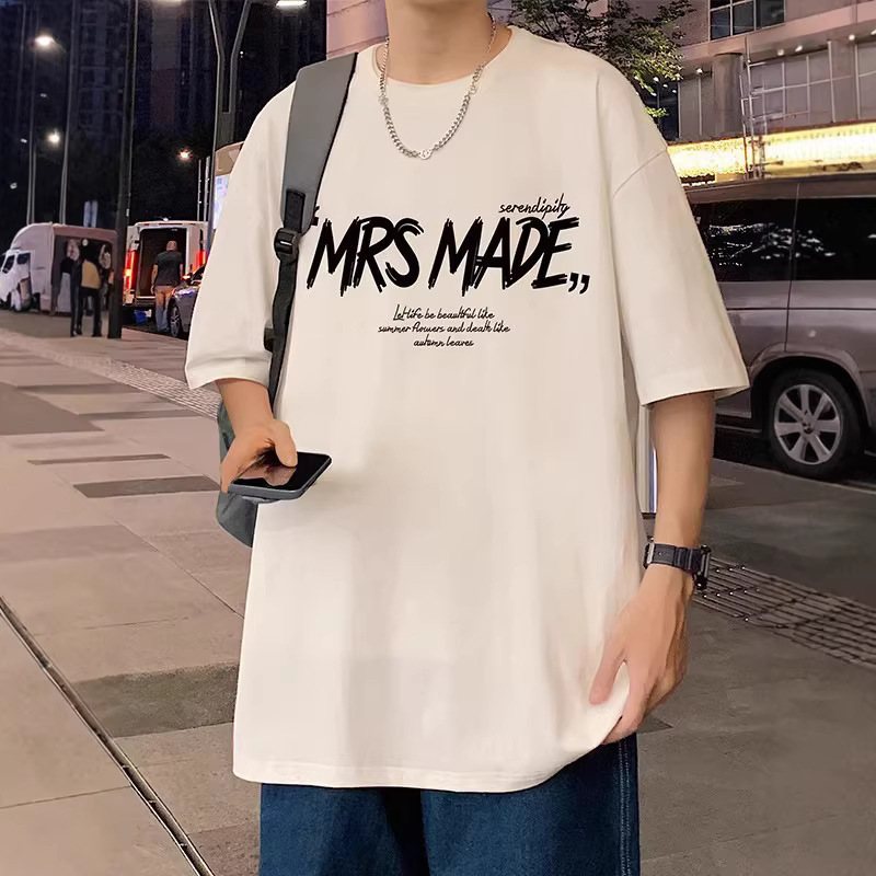 2026 yangi modeli yozning keng kesimi katta o'lcham dam olish qisqa yengli T-shirt erkak kiyimi amerikan yuqori ko'cha trend franshiza kiyimi yarimbag trend T