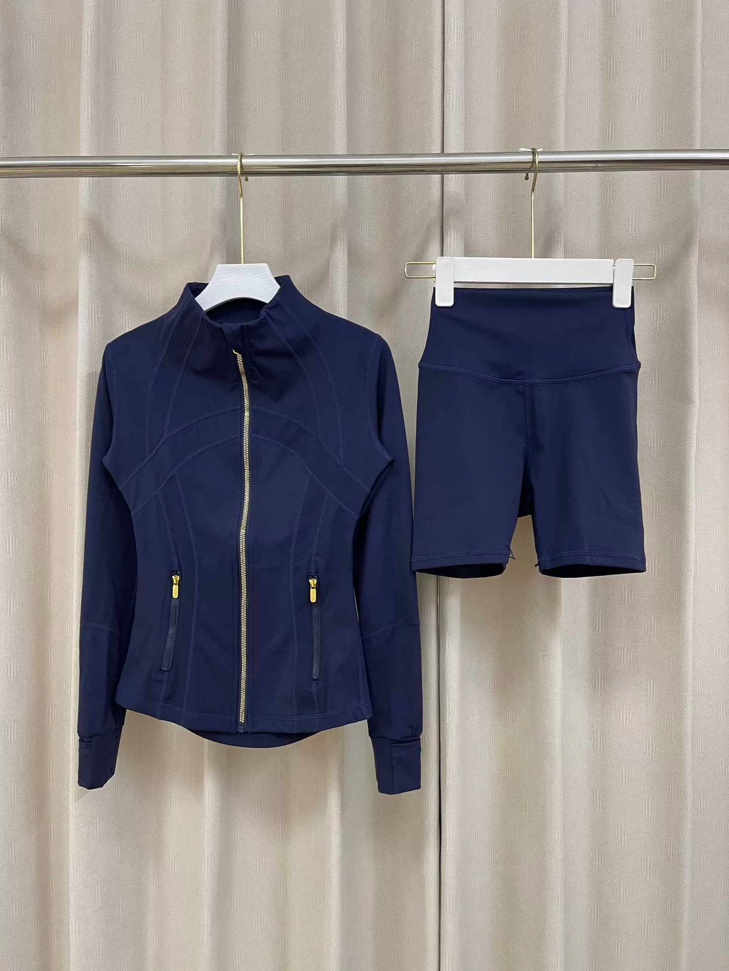 women's yoga jacket and biker shorts set 3