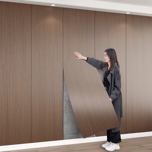 Extra Thick Wood Veneer Wall Stickers Wall Wood Grain Stickers Waterproof Self-Adhesive Wallpaper Background Wall Decoration Imitation Wood Wallpaper Wholesale